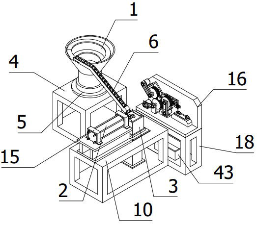 An automatic threading device for external hexagon screws