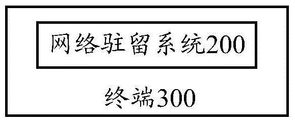 Network residing method, network residing system and terminal