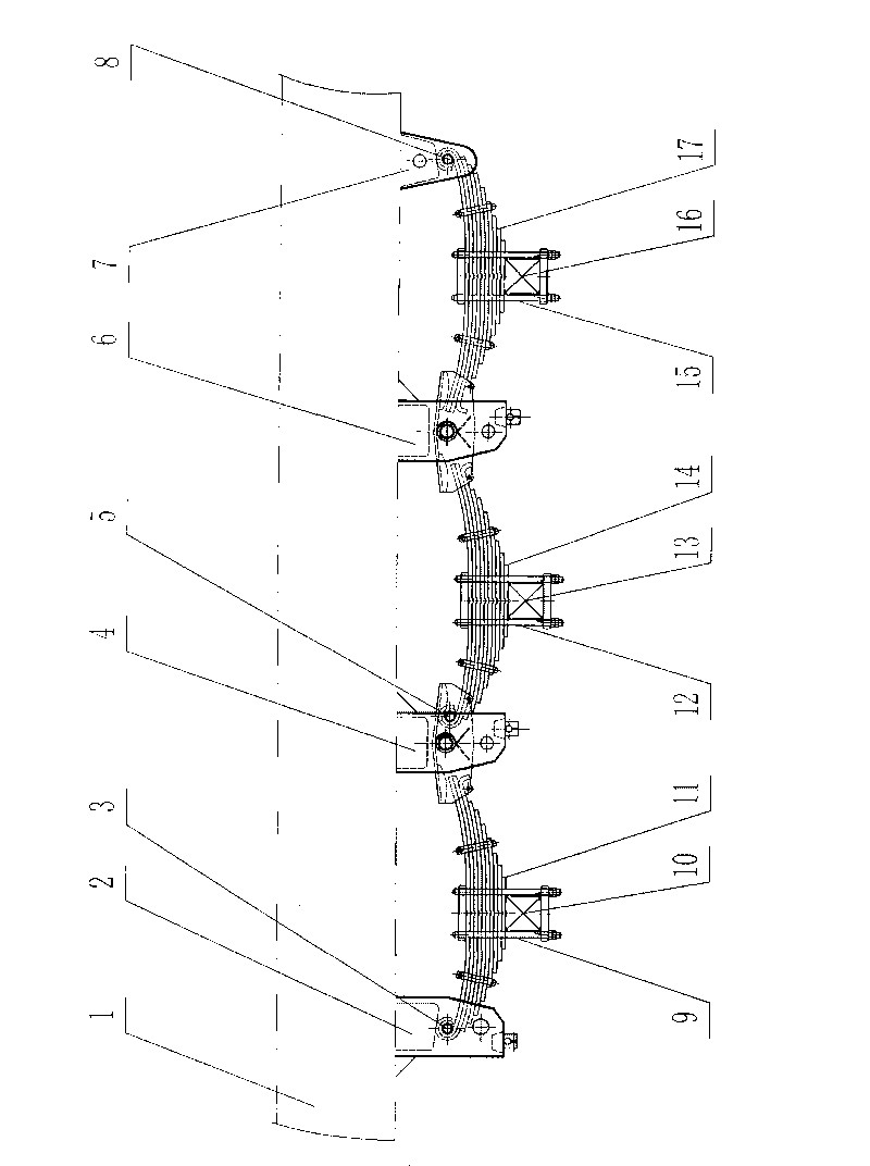 Semitrailer suspension device