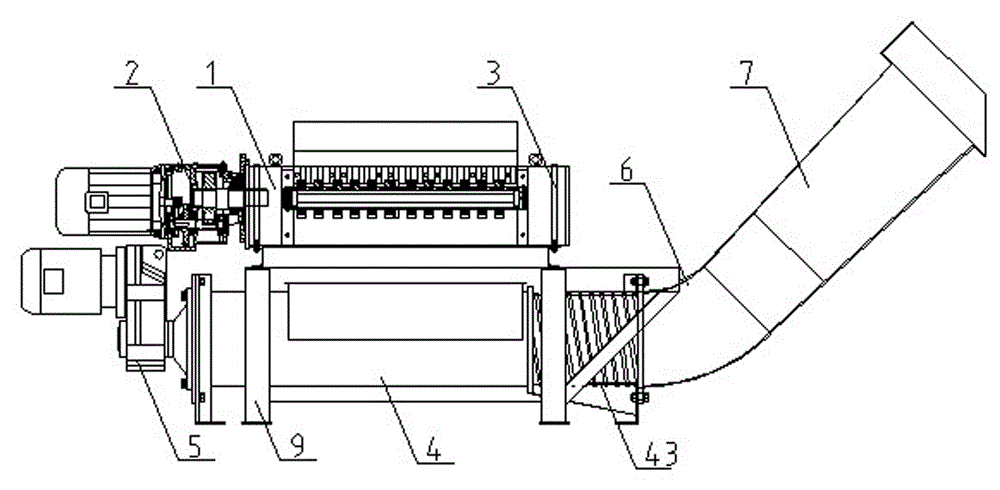 Solid rubbish smashing all-in-one machine