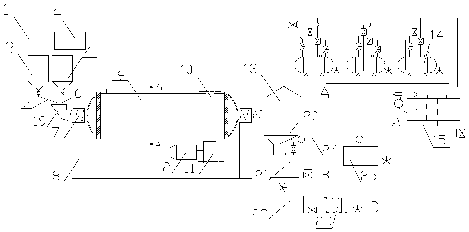 Method and device for continuous acid pickling purification of quartz sand