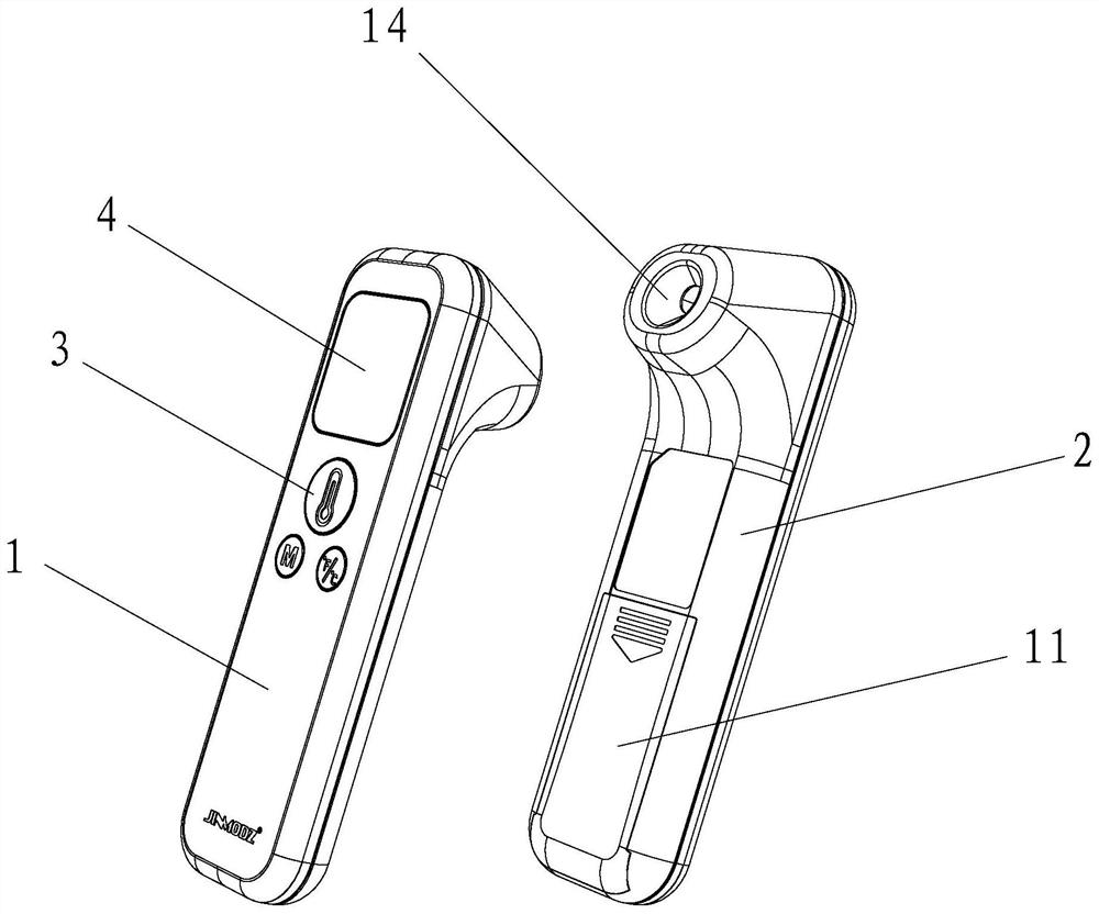 Non-contact infrared forehead thermometer