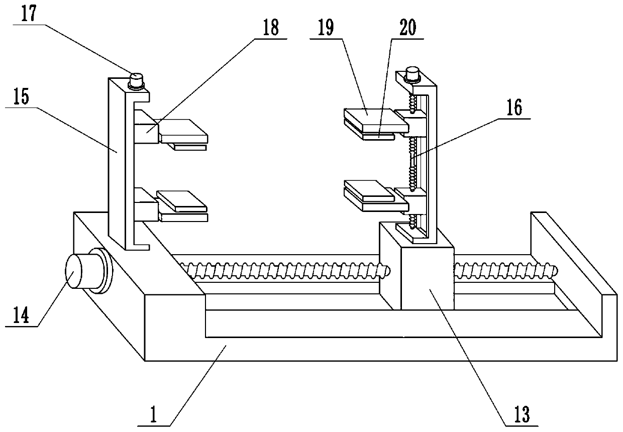 Clamping device for light partition wall processing