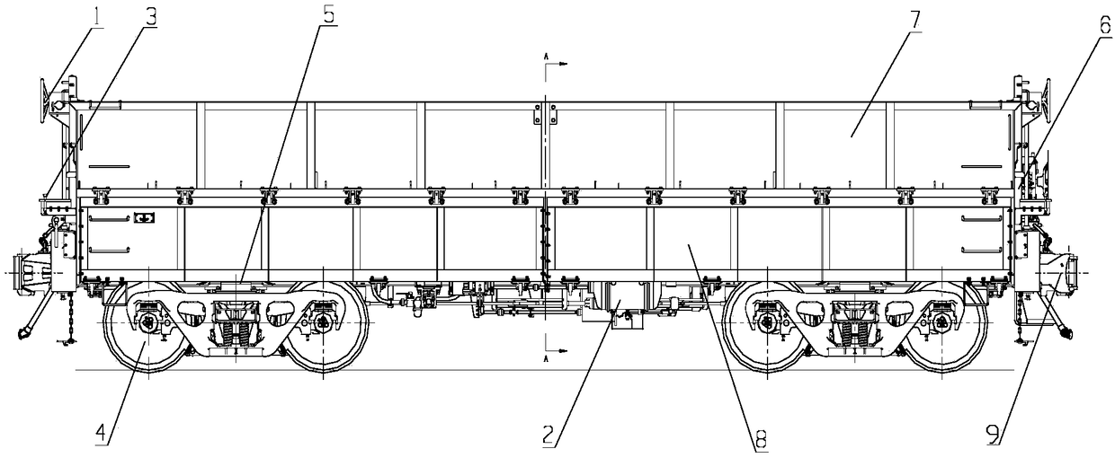 Side door opening-closing system of hopper car