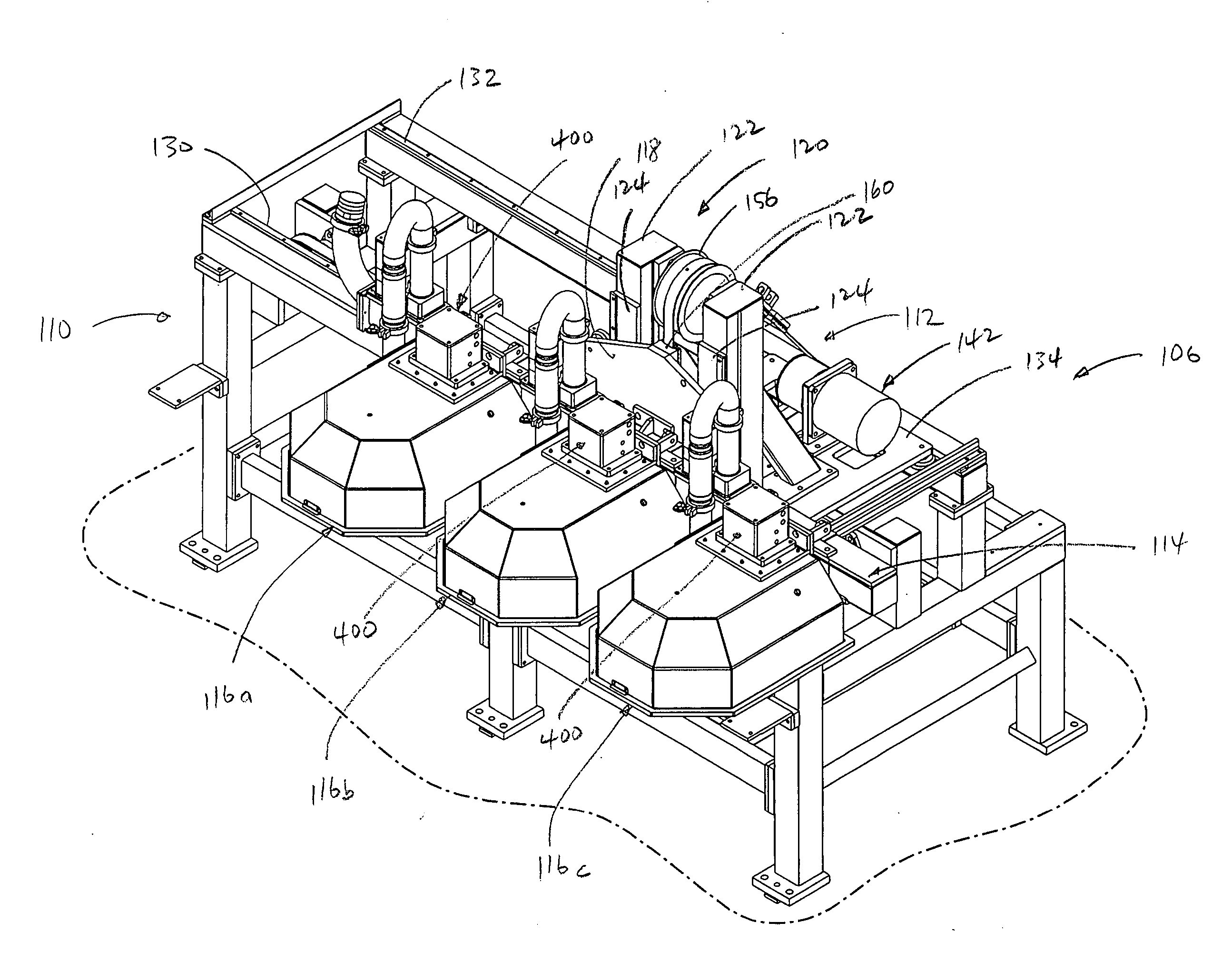 Combination vacuum manifold and support beam for a vacuum packaging system