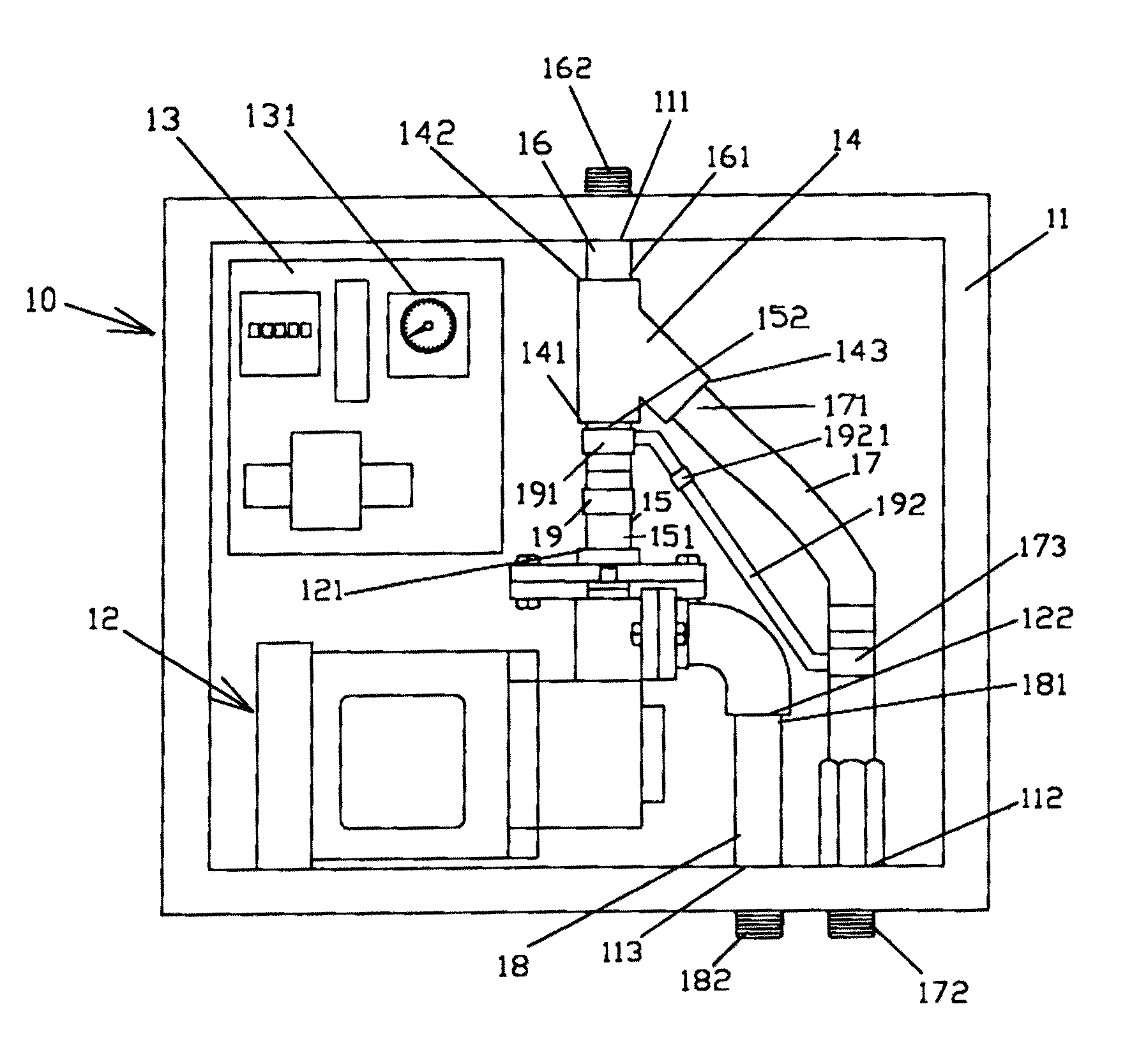 Preheating backwater device