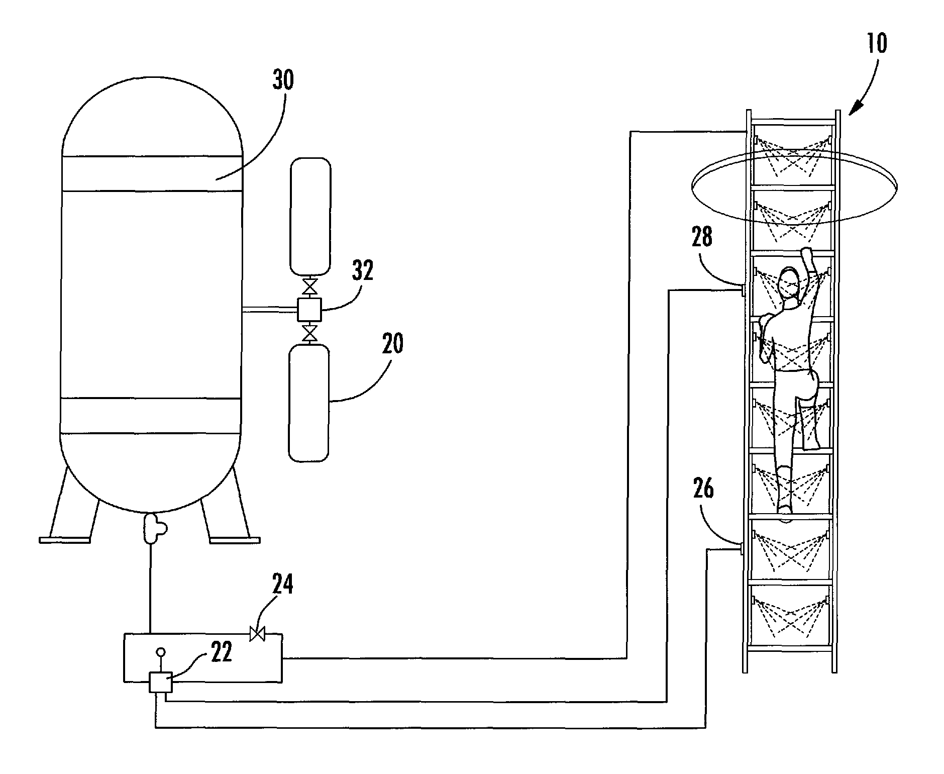 Fluid dispensing ladder