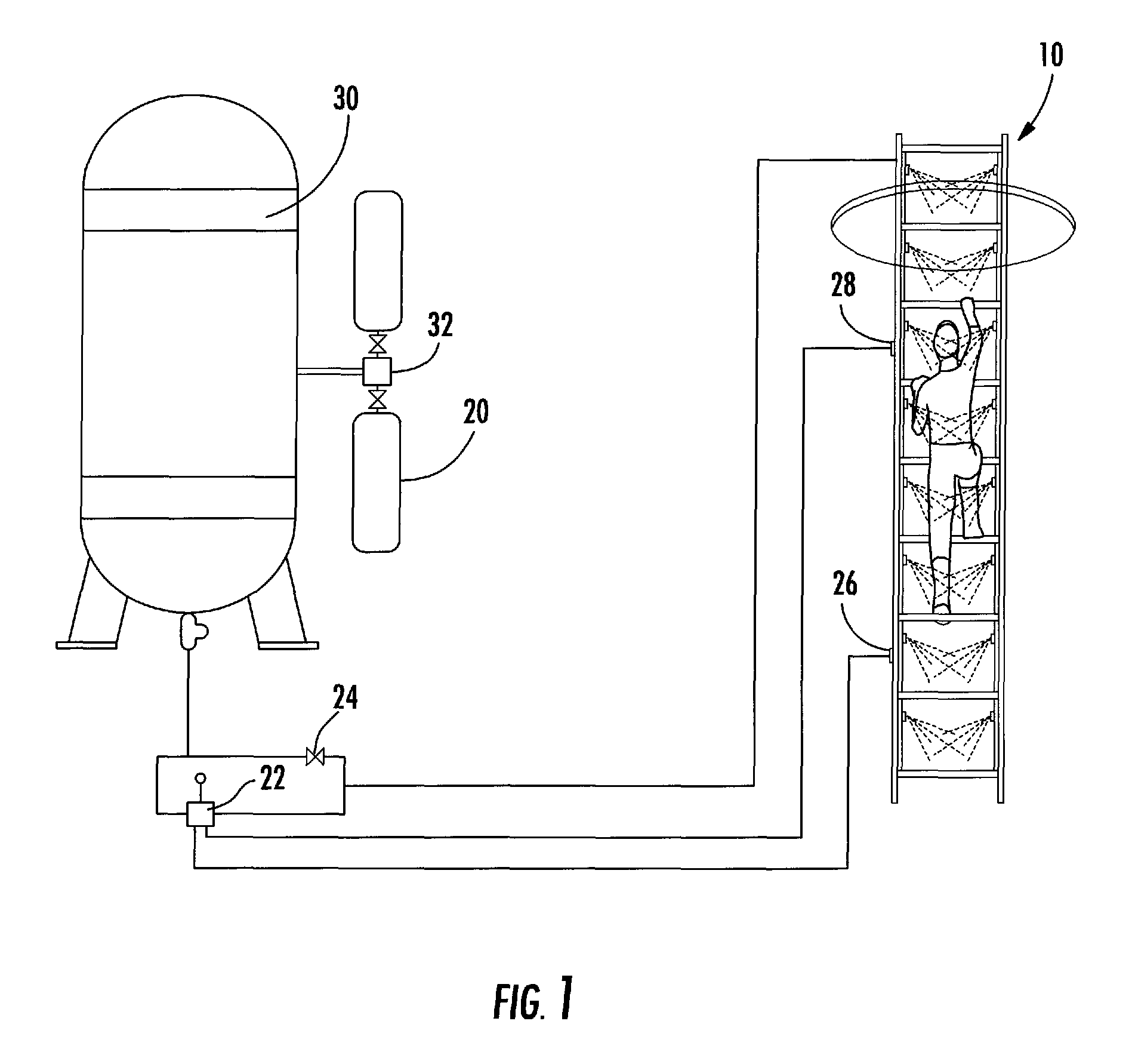 Fluid dispensing ladder