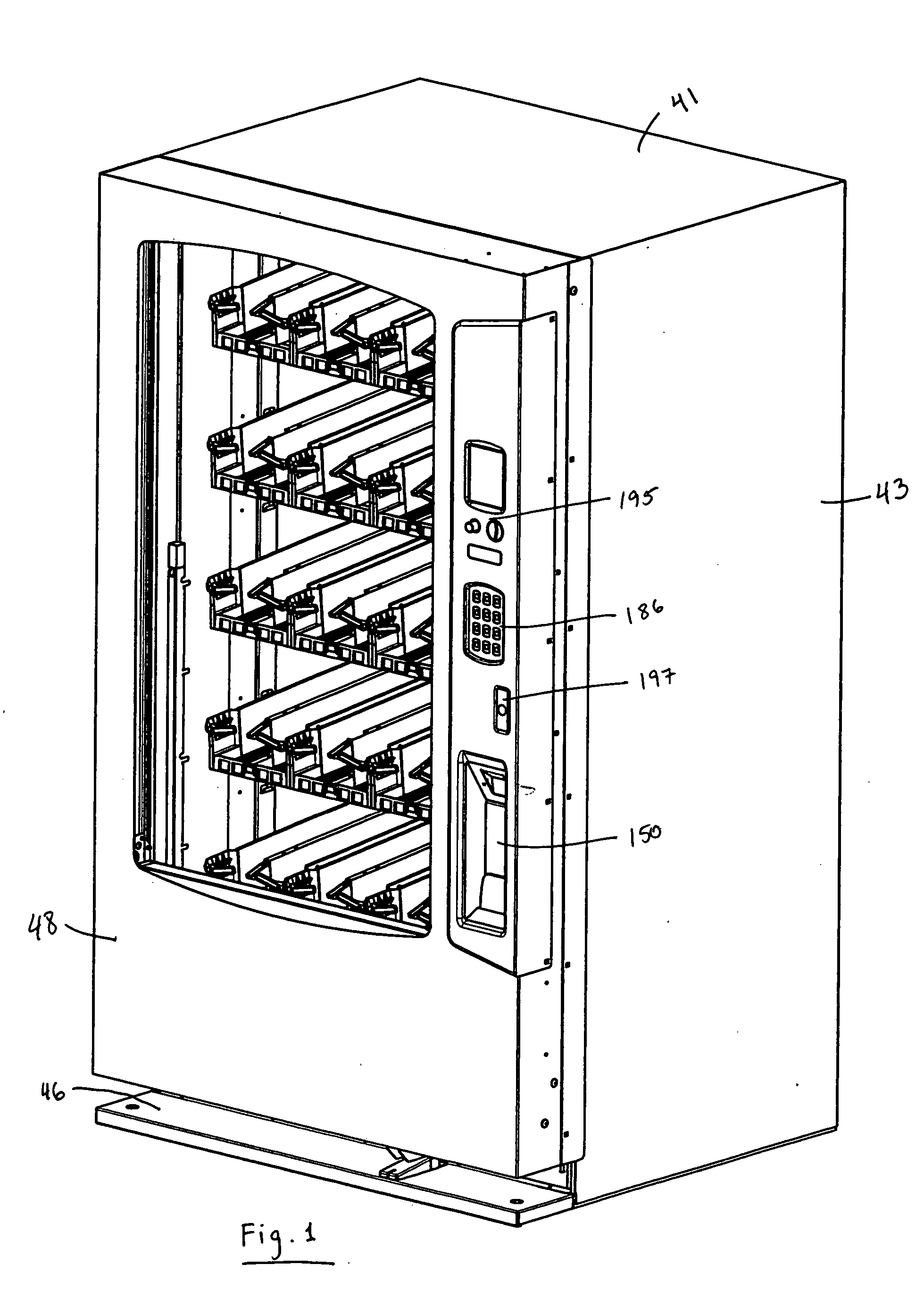 Vending machine and component parts