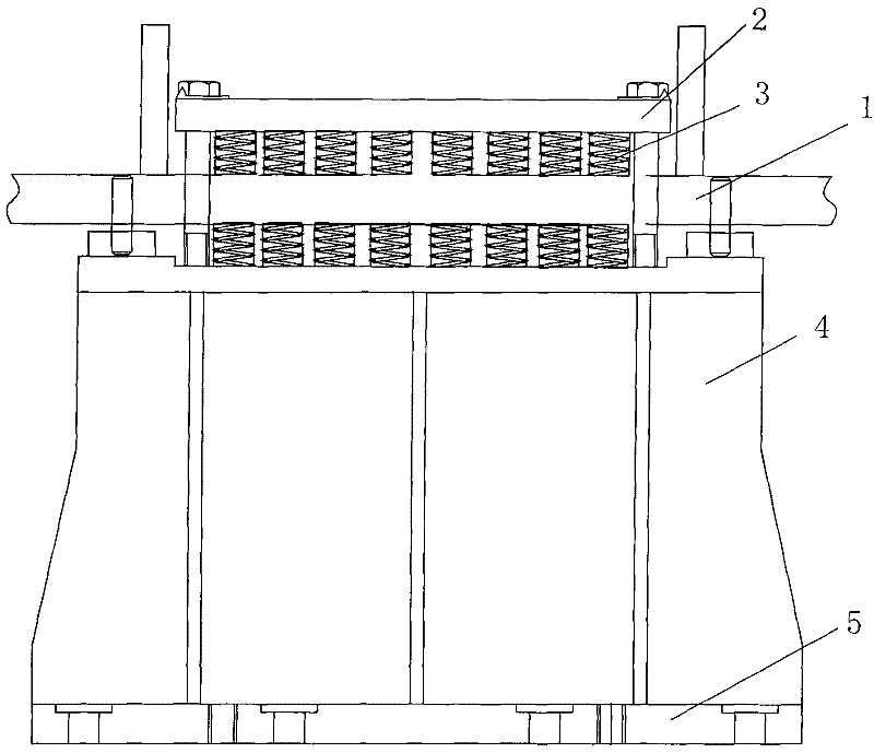 Elastic supporting structure of single-phase generator