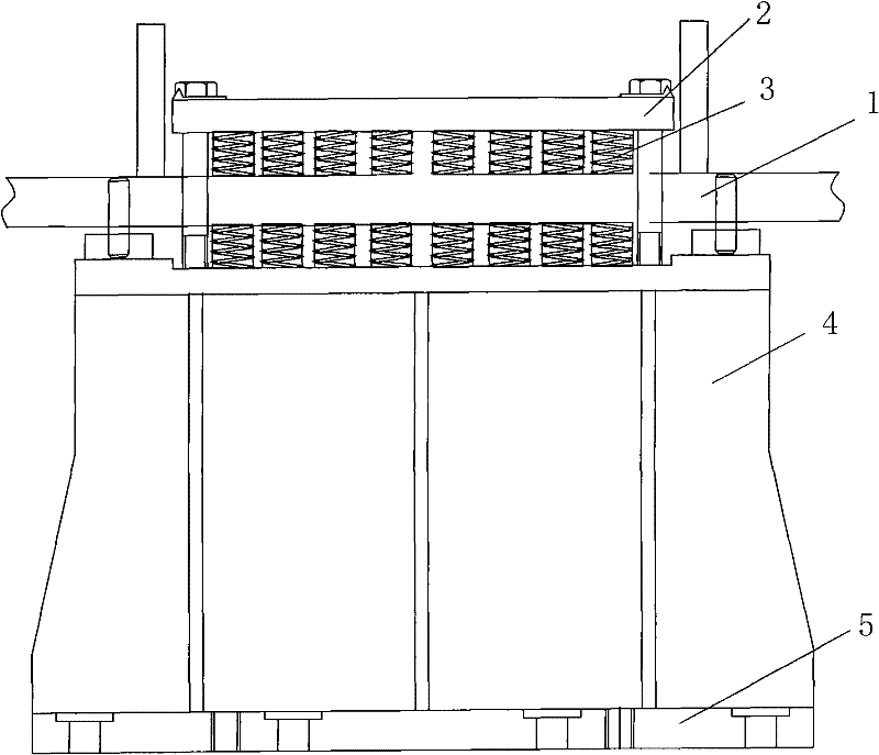 Elastic supporting structure of single-phase generator