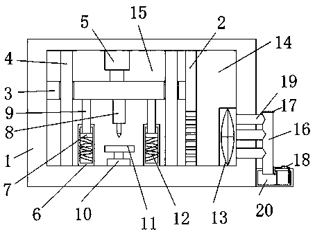 Drilling device for communication device machining