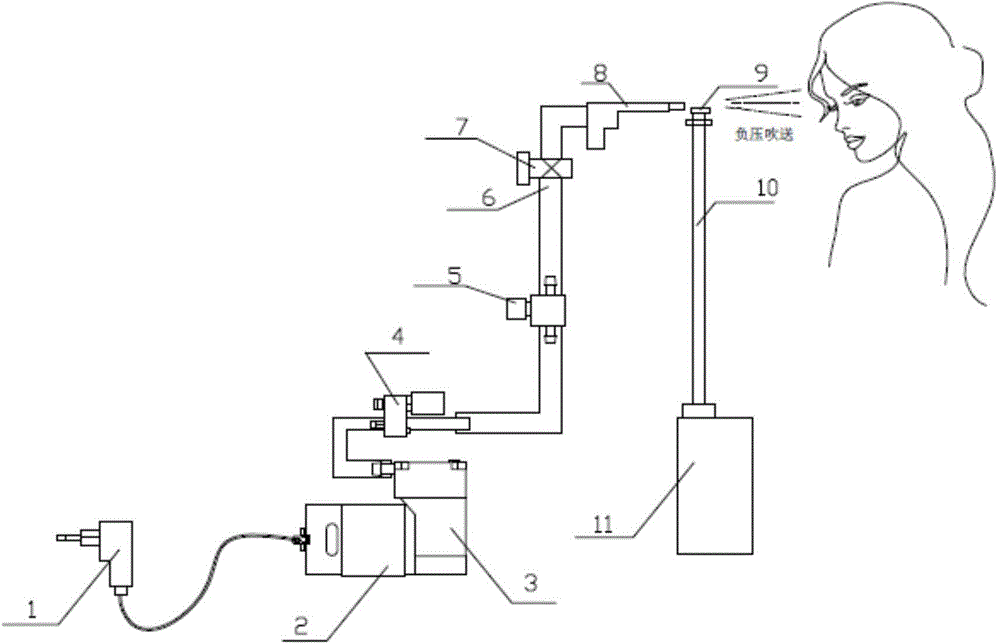 Beauty fluid atomization spraying device