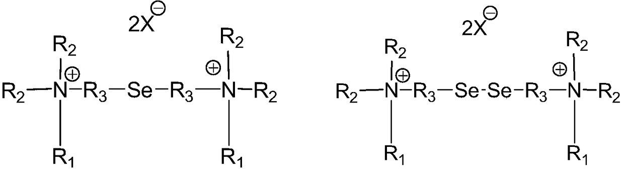 Gemini surfactant containing selenium atom in space group and preparation method thereof