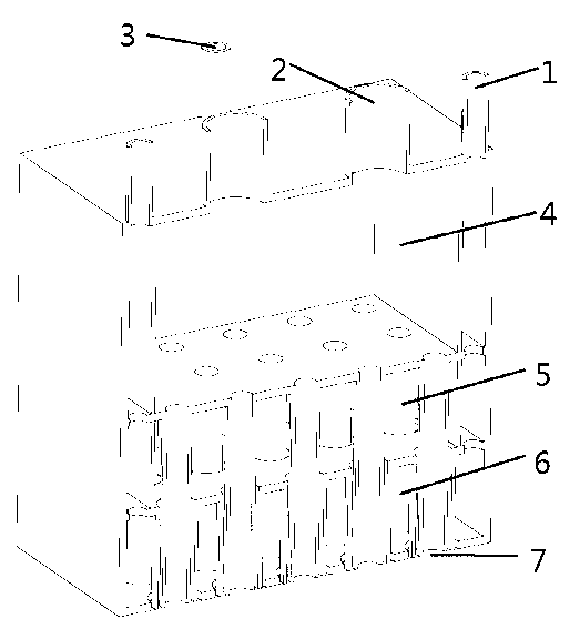 Square spray nozzle structure for vapor phase epitaxy of material