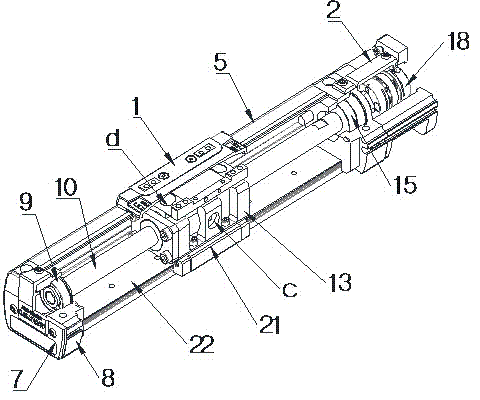 Linear motion device in combined mode