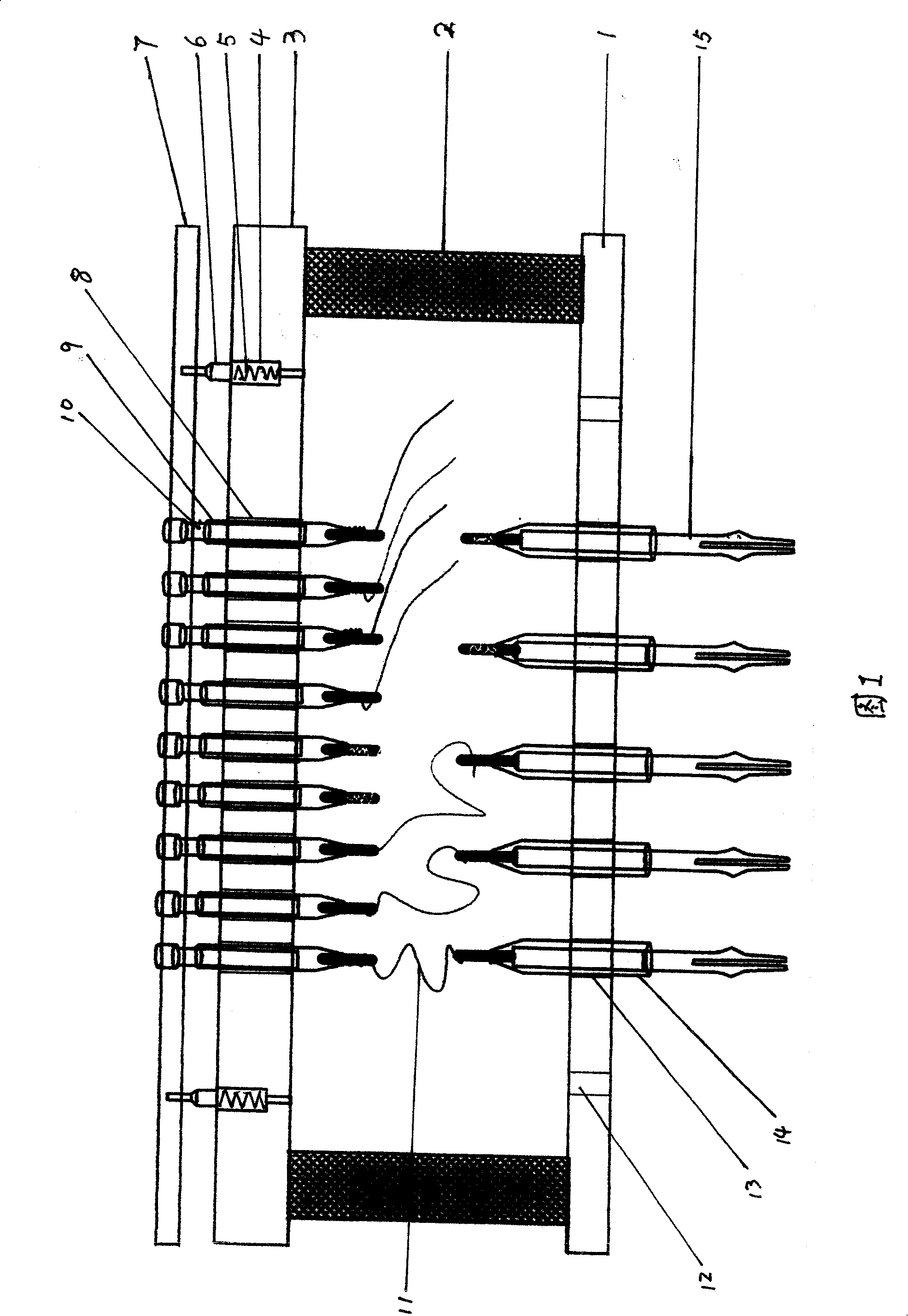 Testing device for density variable printed circuit board