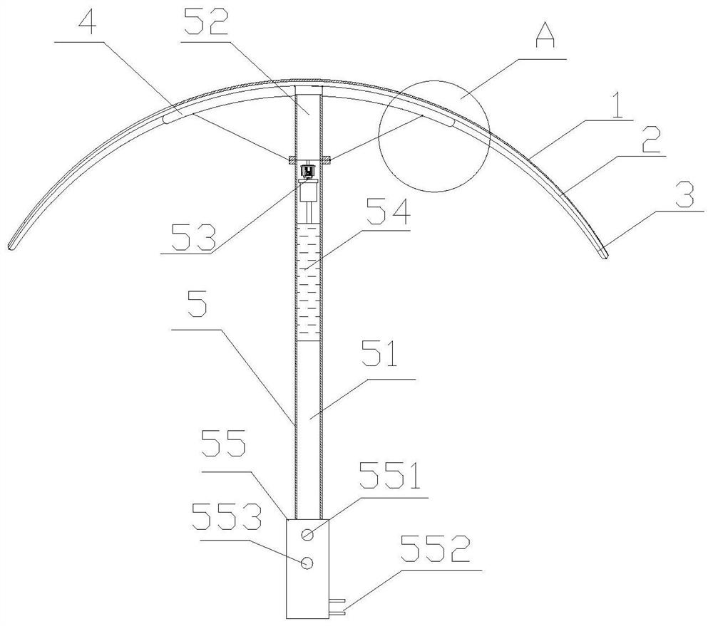 Soft-rib umbrella fabric structure