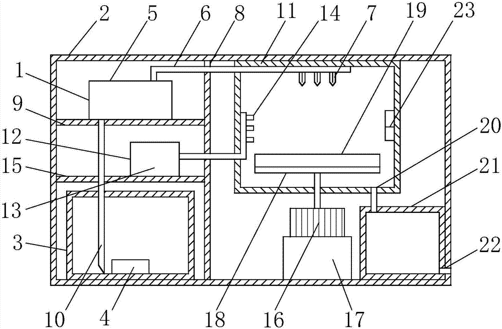 Dental instrument disinfection device