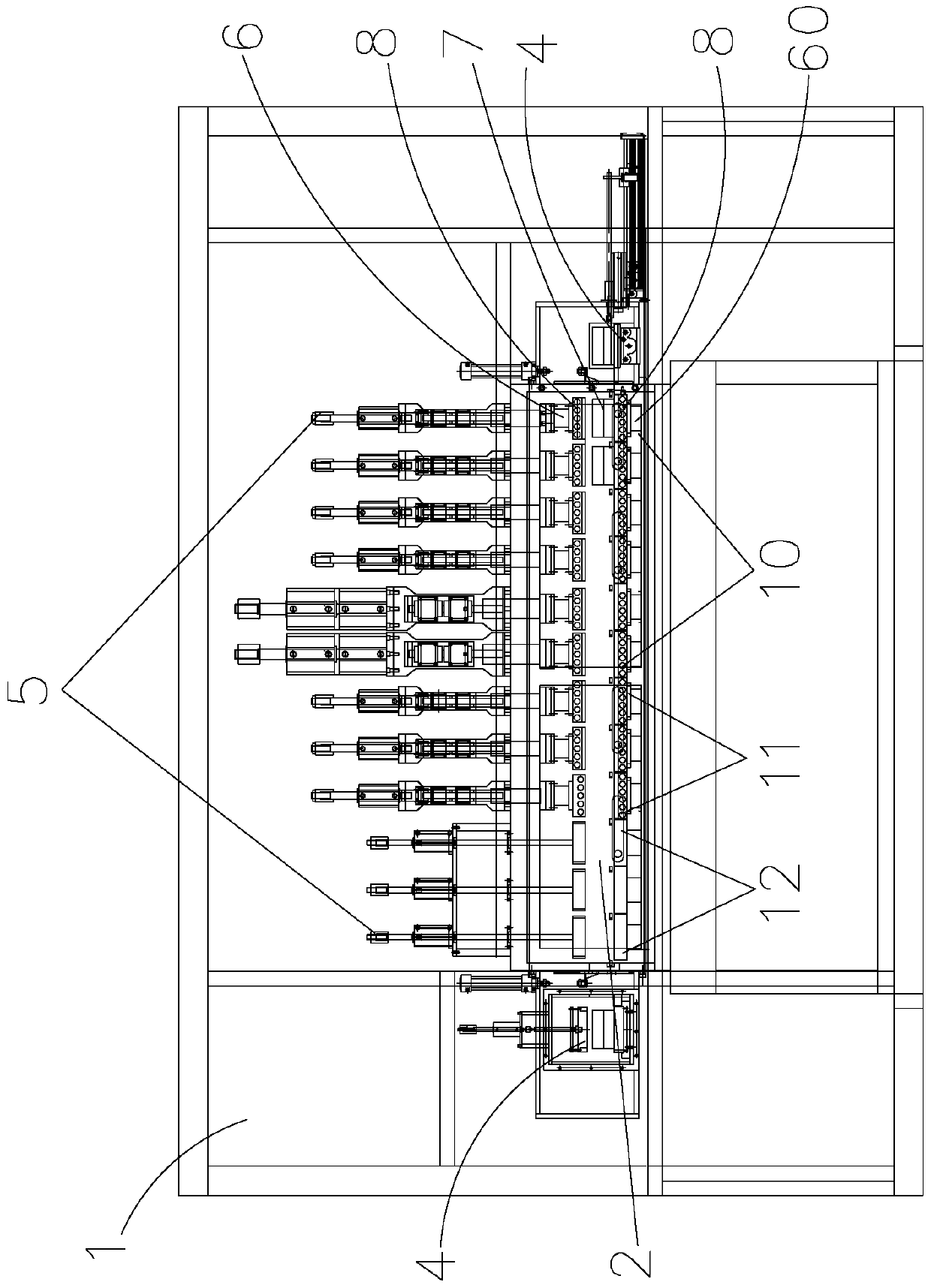 Heating field device of molding three-dimensional continuous glass molding device