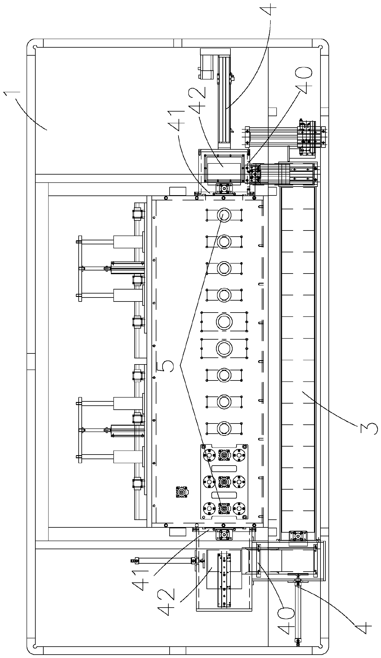 Heating field device of molding three-dimensional continuous glass molding device