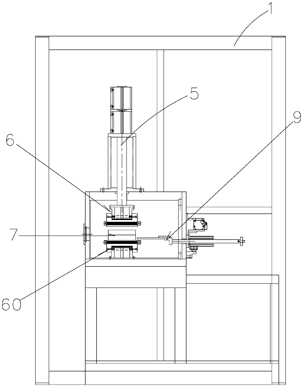 Heating field device of molding three-dimensional continuous glass molding device