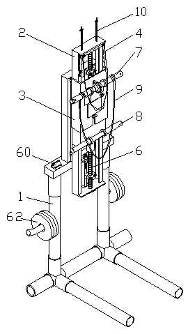 Squatting wall work training device