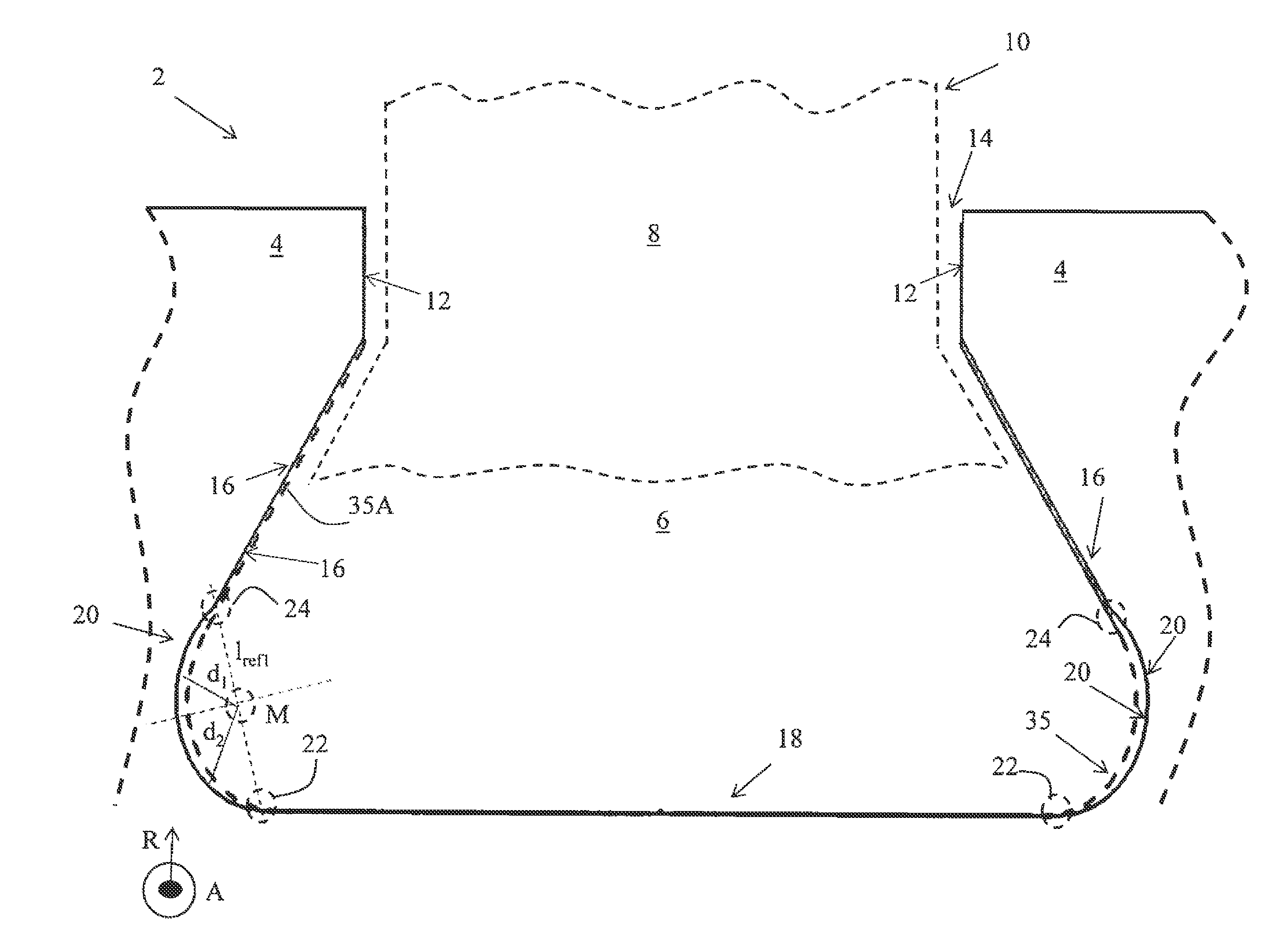 Turbomachine rotor having dovetail slot and method of machining