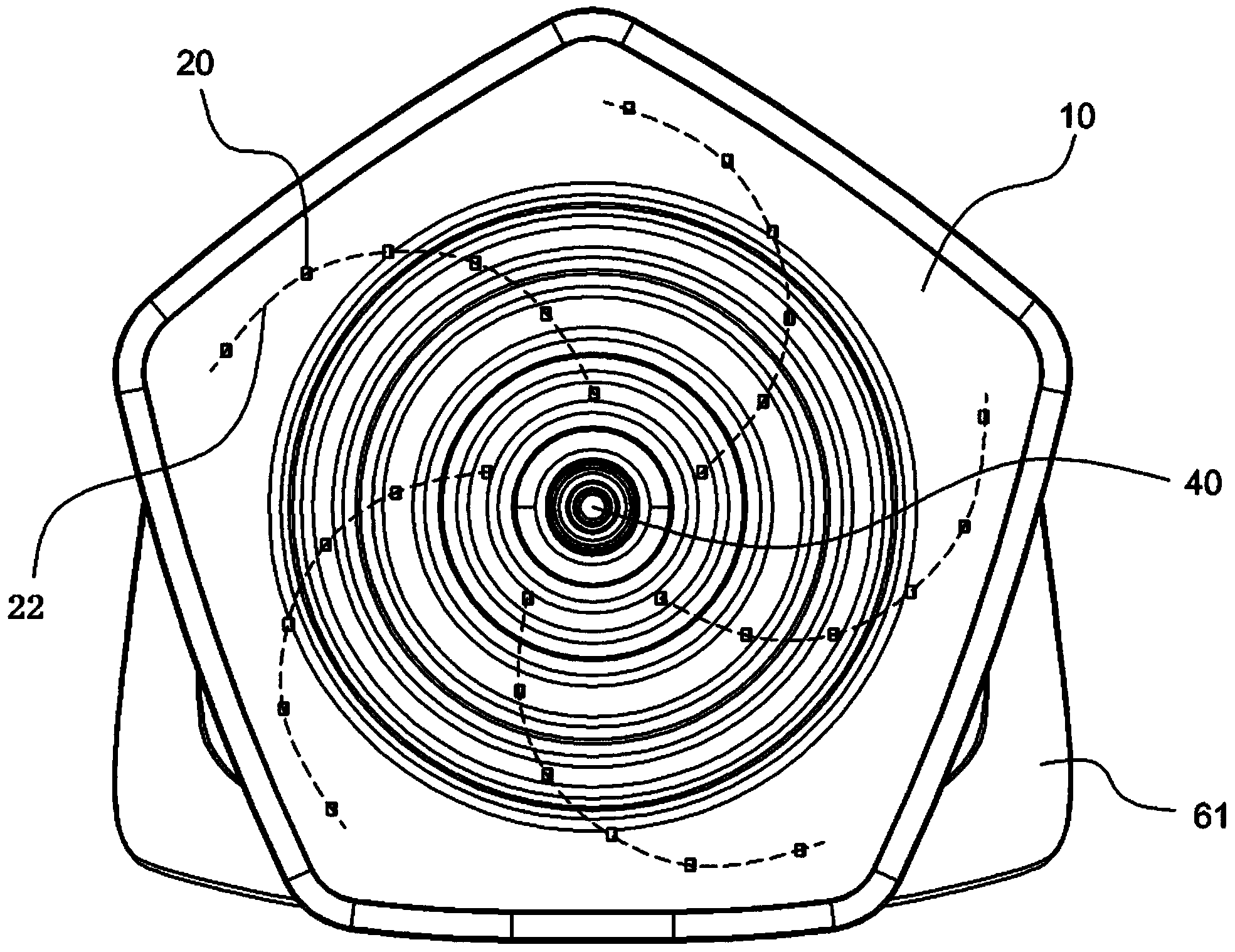 Movable acoustical camera and manufacturing method