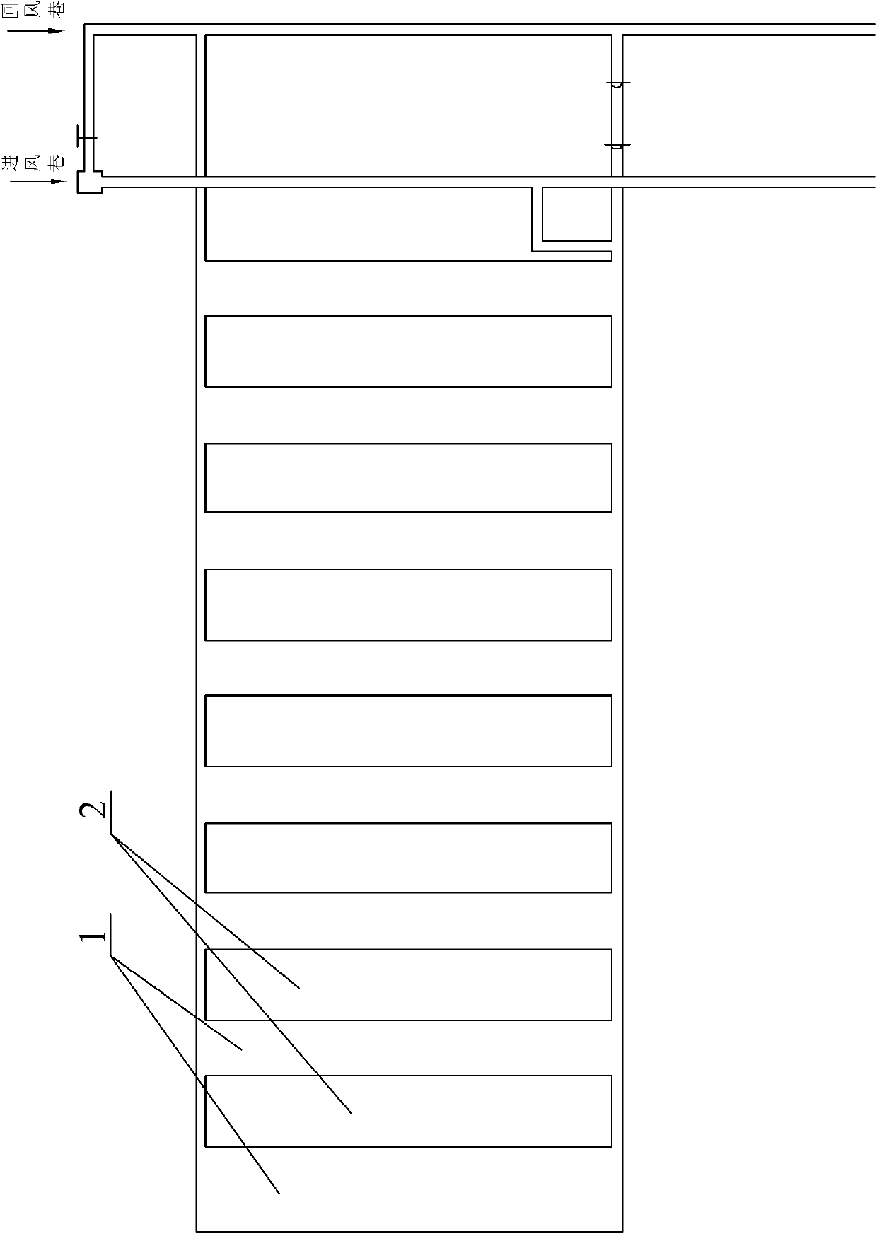 House pillar type cutting and filling method of medium coal seam for controlling movement deformation of overlying rock