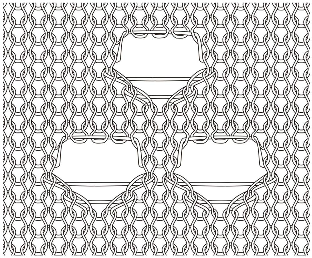 Knitted garment mesh structure and knitting method thereof