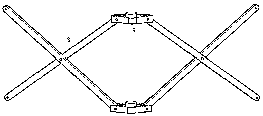 Rib ring type extendable shear type ring supporting cable dome structure