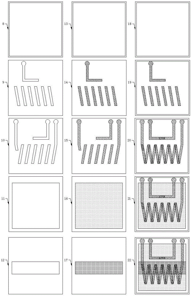 Fuel cell internal temperature-heat flux density distribution measurement insert