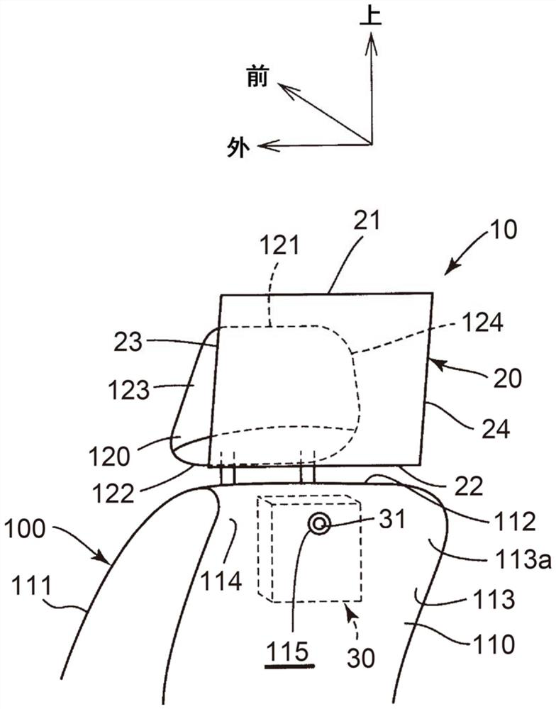 Vehicle display device