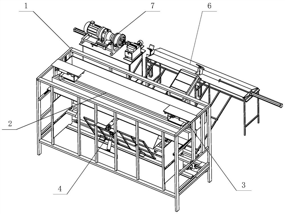 Steel bar thread rolling device with automatic feeding function