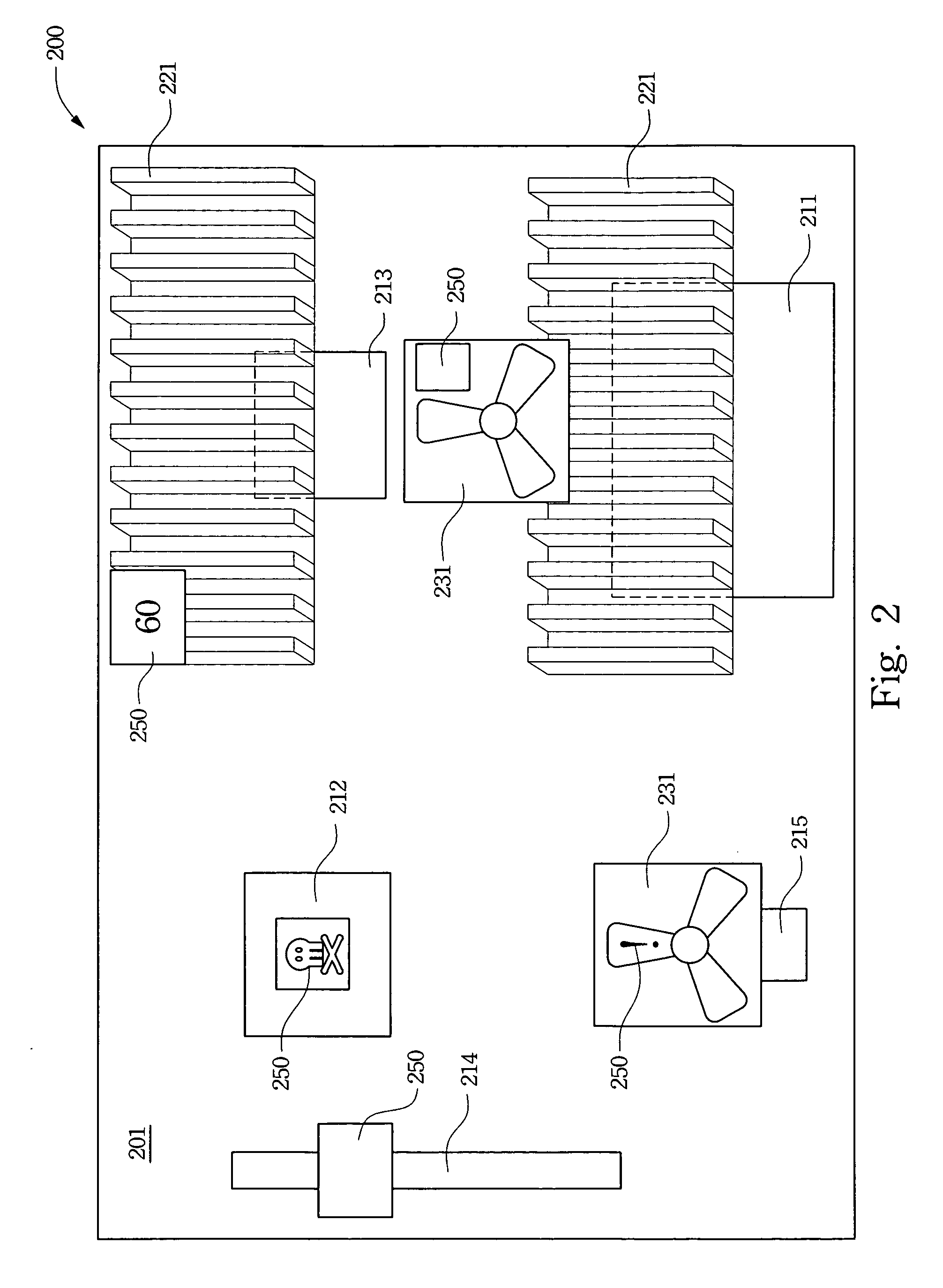 Circuit board capable of indicating the temperature of hot elements thereon