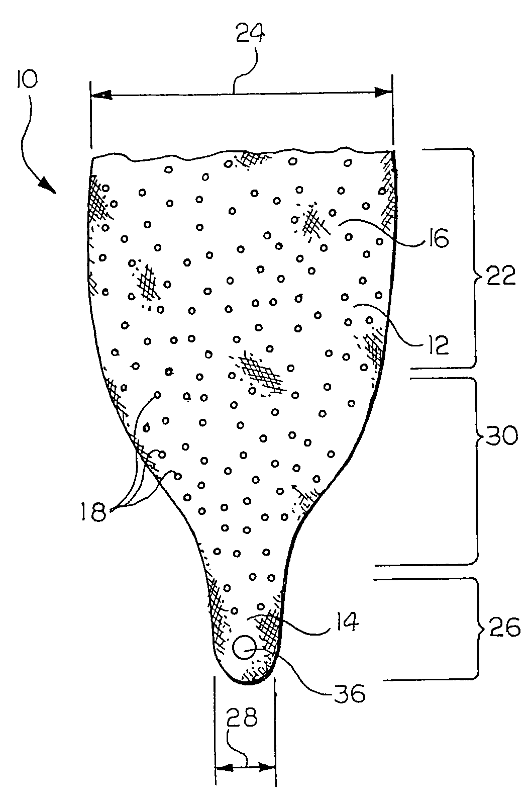 Prosthetic valve with pores