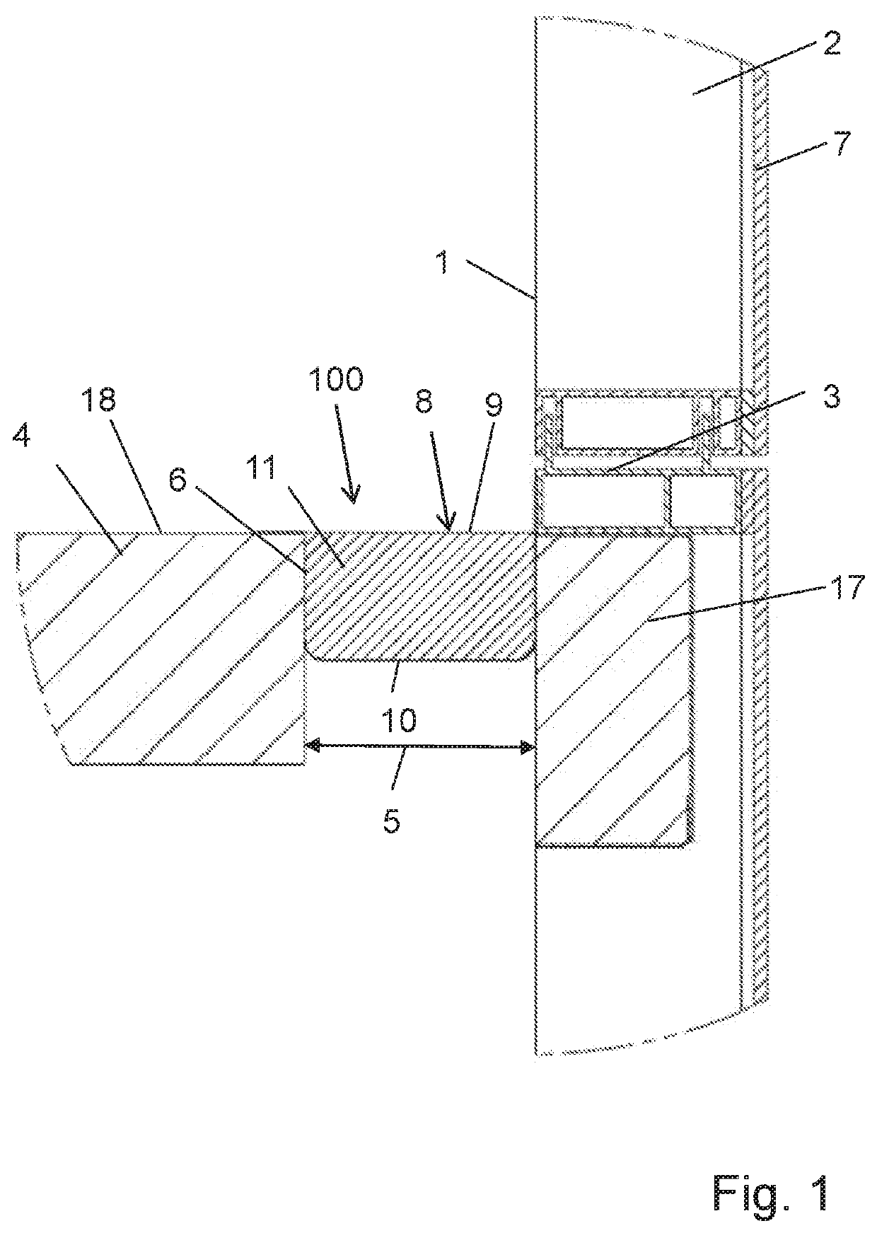 Dynamic, fire-resistance-rated thermally insulating and sealing system having a F-Rating of a min. of 120 min for use with curtain wall structures