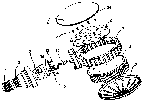 Transversely-inserting type light emitting diode (LED) lamp