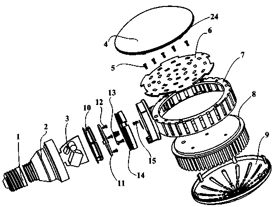 Transversely-inserting type light emitting diode (LED) lamp