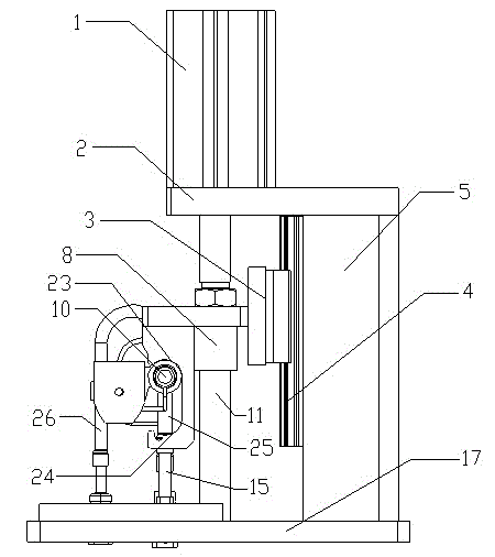 Device for testing air tightness of four-way valve