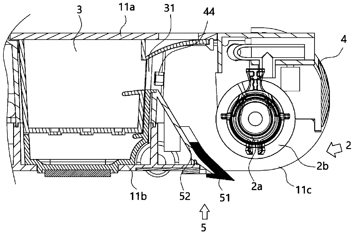 Shell mounting structure of cleaning equipment