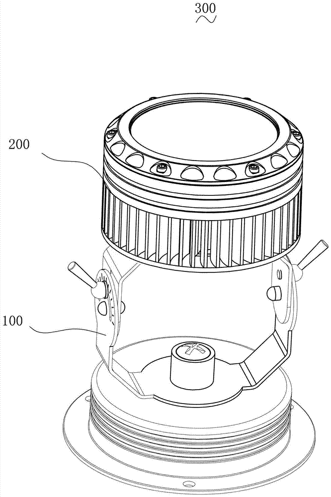 Lamp rotation mechanism and lamps