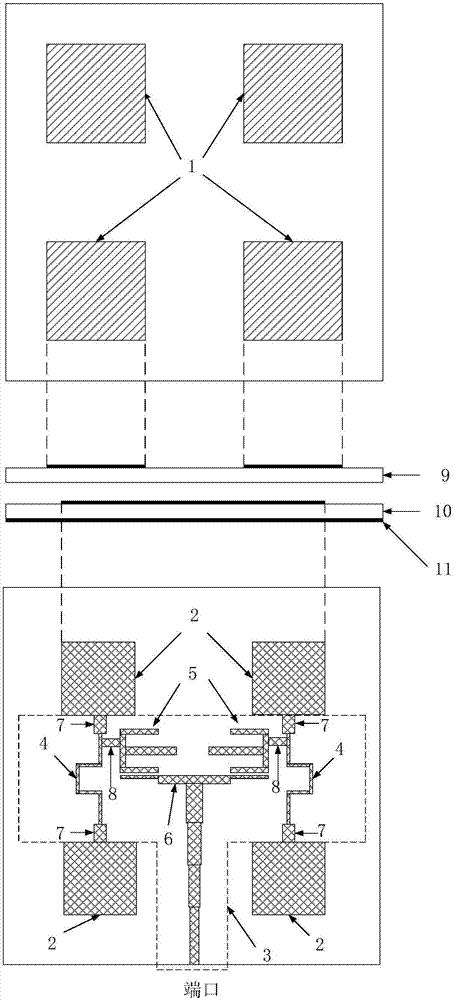 Filtering antenna array based on multi-mode resonator