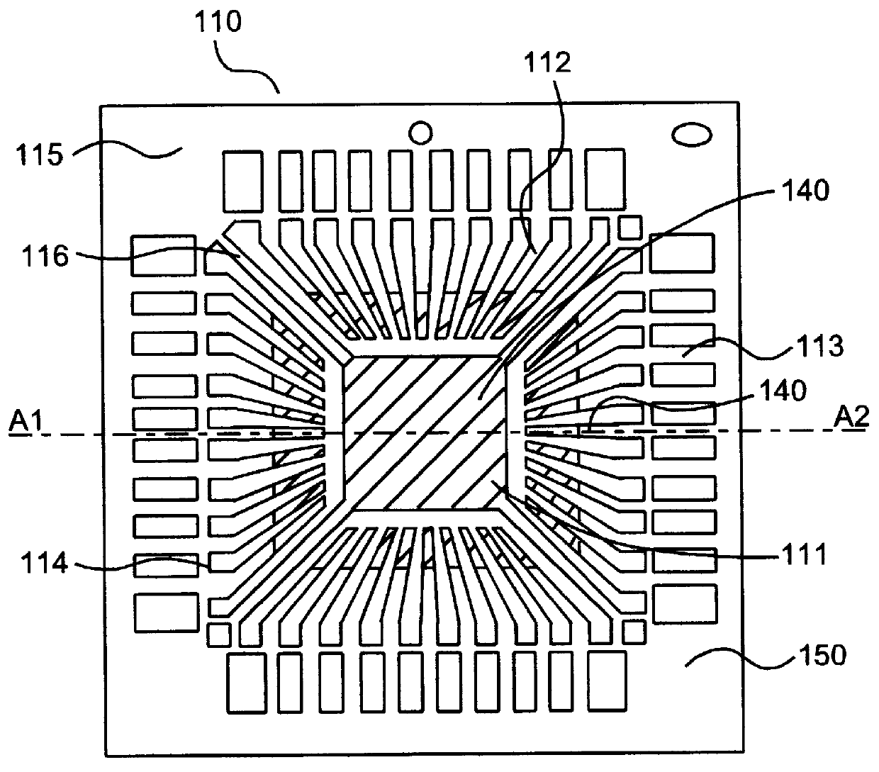 Lead frame, method for partial noble plating of said lead frame and semiconductor device having said lead frame