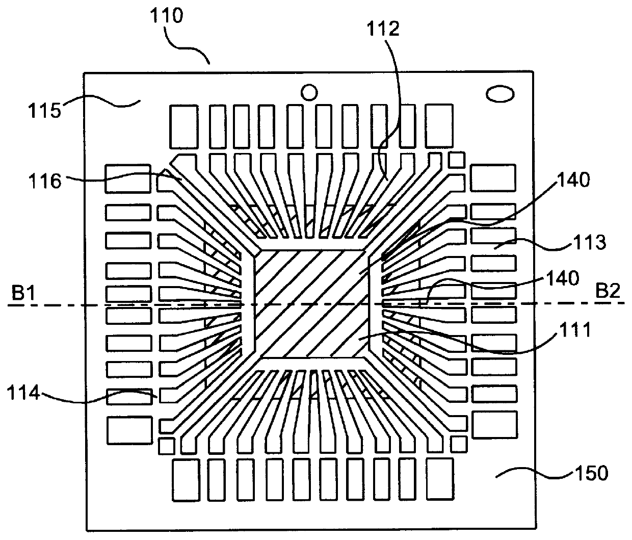 Lead frame, method for partial noble plating of said lead frame and semiconductor device having said lead frame