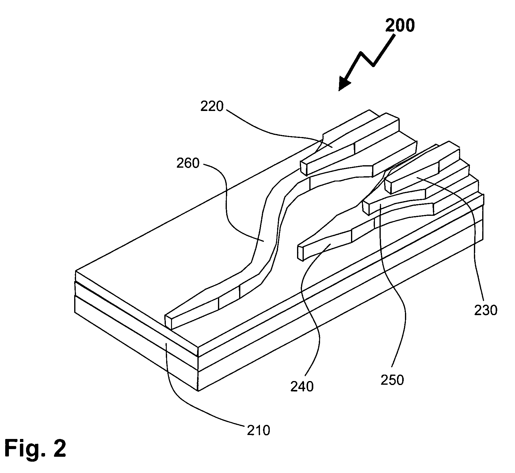 Integrated optics arrangement for wavelength (De)multiplexing in a multi-grade vertical stack