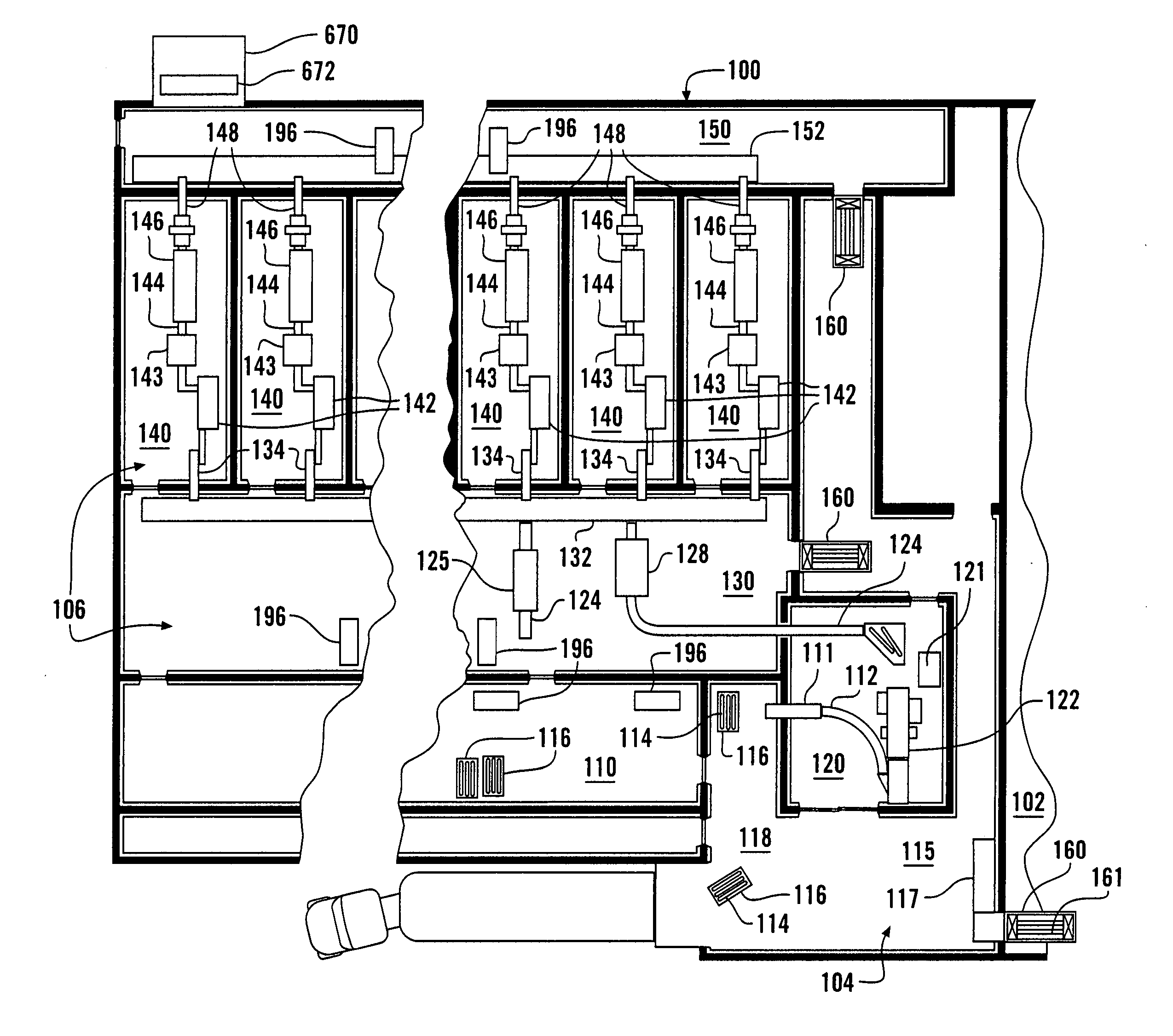 Clean room food processing systems, methods and structures