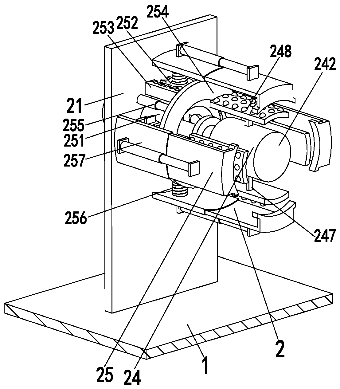 A robot for rubber hose cutting