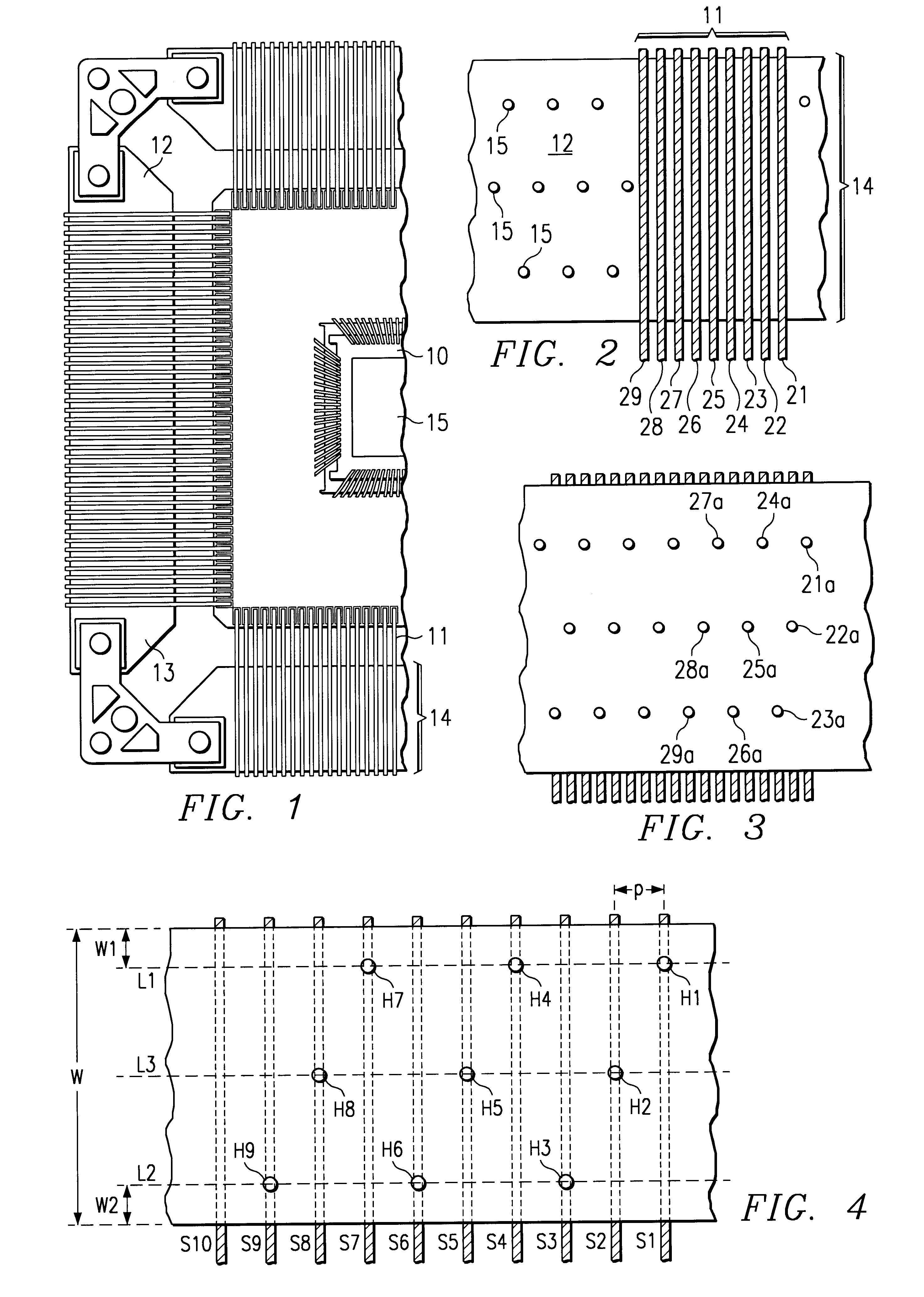 Expanded lead pitch for semiconductor package and method of electrical testing